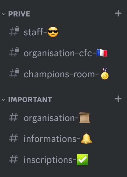 Organisation Discord